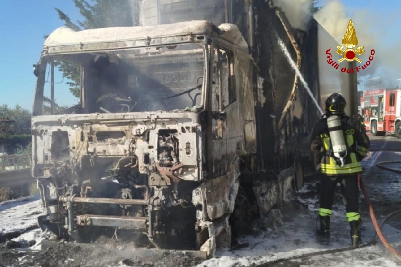 Incendio camion