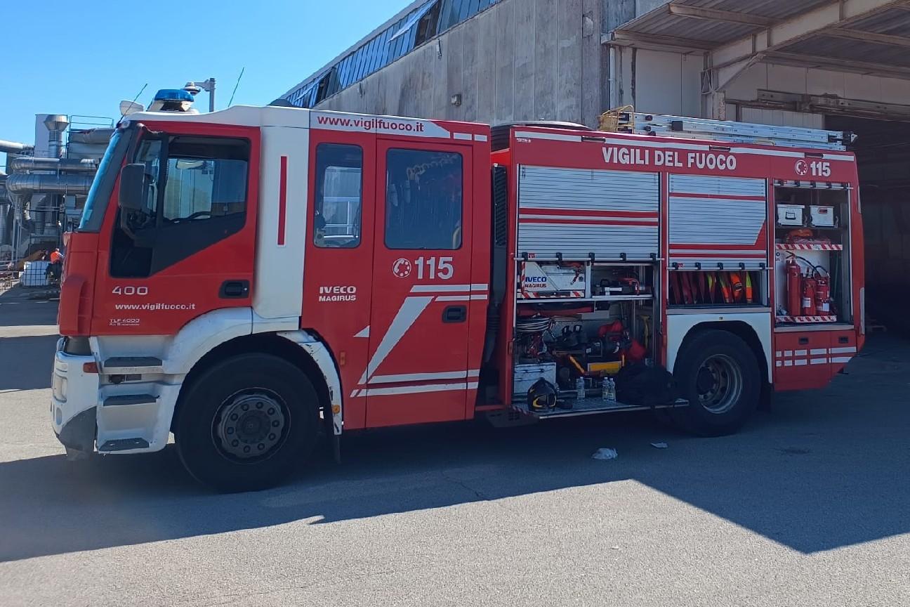 Incendio macchinario 