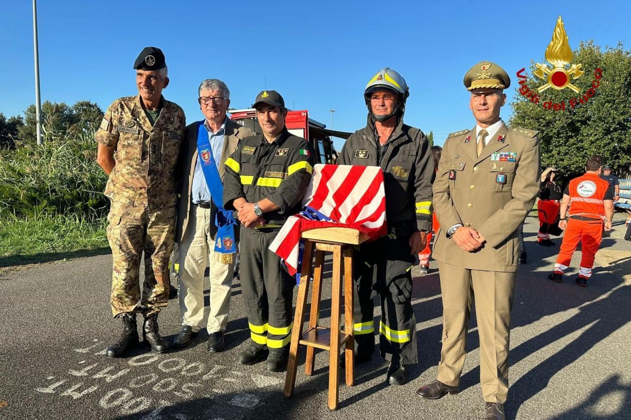 I Vigili del Fuoco di Grosseto ricordano i colleghi americani caduti l'11 settembre