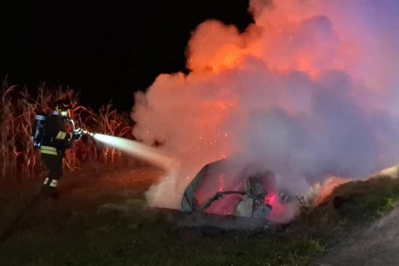 Incidente con incendio