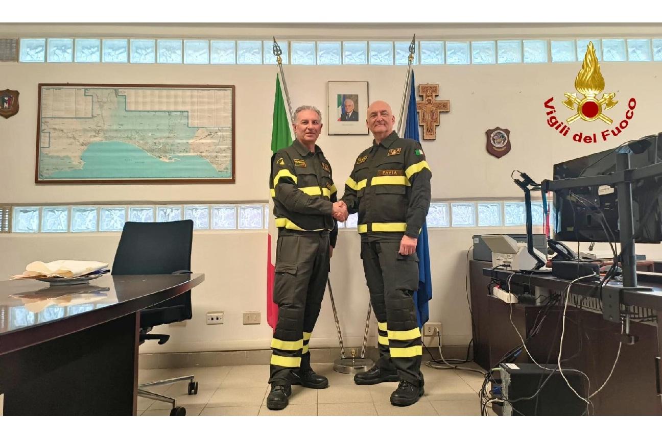 passaggio di consegne tra il Comandante uscente, ing. Giuseppe Di Maria, e il nuovo Comandante, ing. Alessandro Segatori