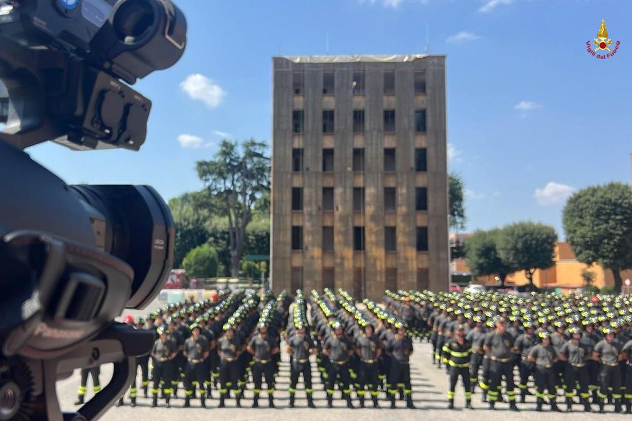 Foto di repertorio di Giuramento Allievi Vigili del Fuoco alle Scuole Centrali Antincendi di Roma Capannelle
