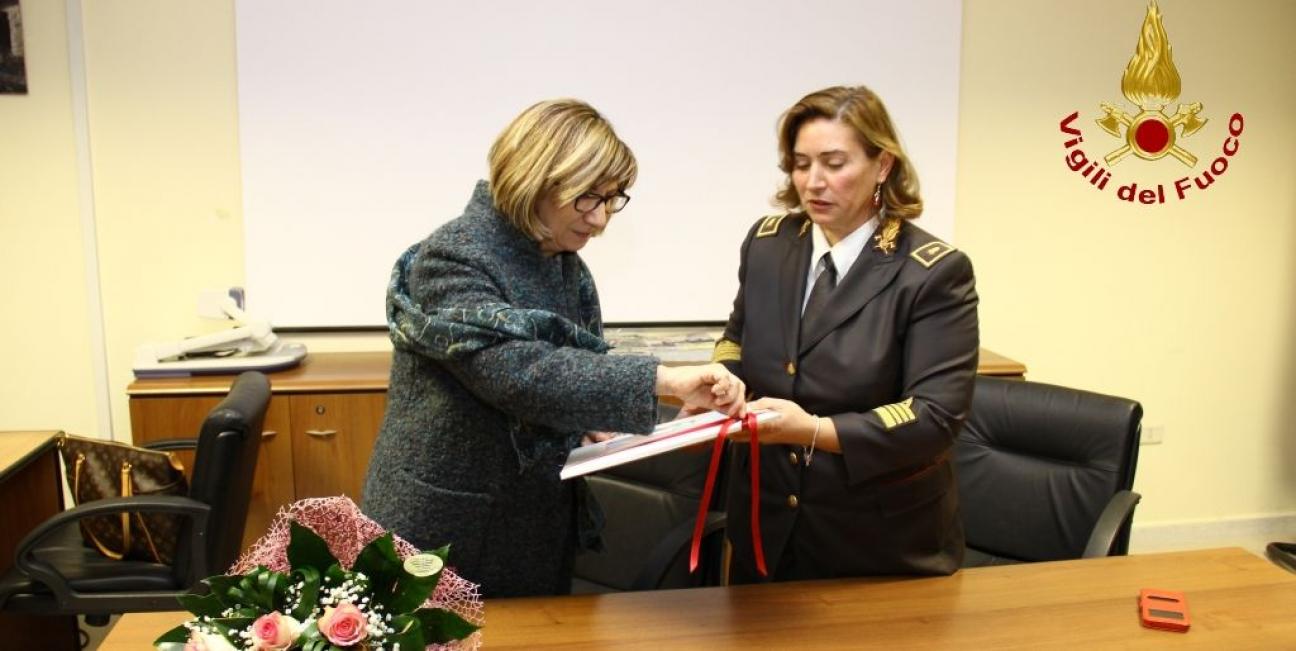 Avellino, il Prefetto Maria Tirone in visita al Comando provinciale dei Vigili del fuoco