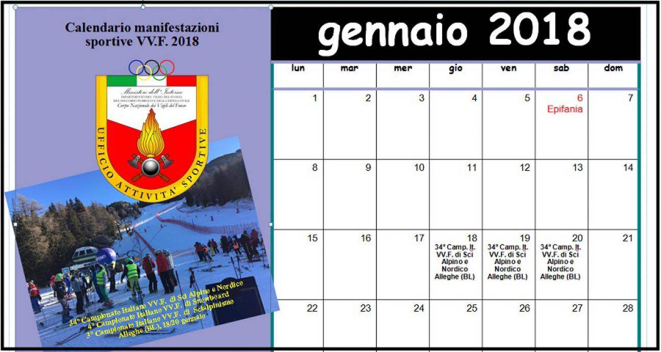 Calendario VVF