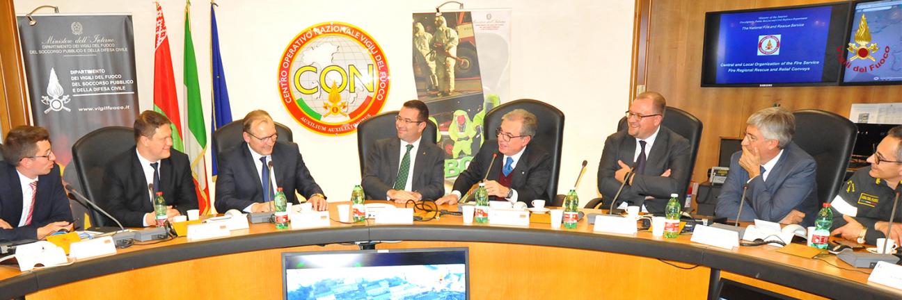 I vertici dei Vigili del Fuoco incontrano una delegazione bielorussa