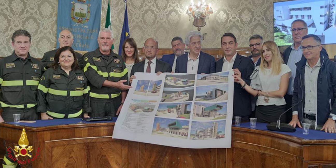 Macerata, presentazione dei lavori di ricostruzione della sede Centrale del Comando Vigili del fuoco