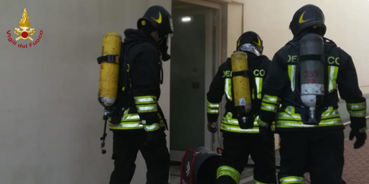 Pesaro Urbino, incendio in un locale interrato di un Hotel